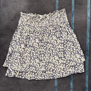 Rails Navy and White Floral Mini Skirt